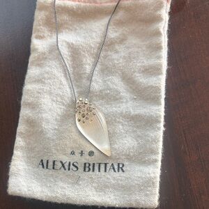Alexis Bittar Silver Leaf Necklace